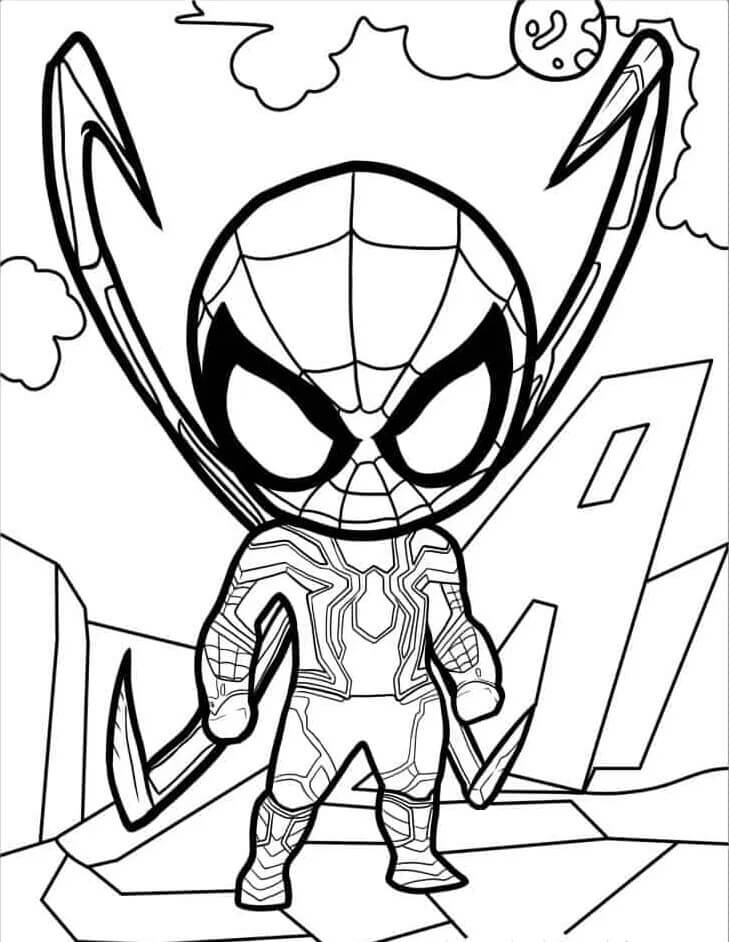 Spiderman Tisknutelný omalovánka