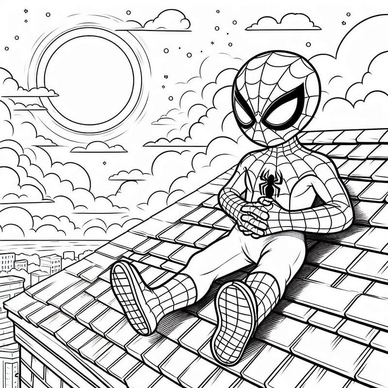 Spiderman Vymalovatelné pro Děti omalovánka