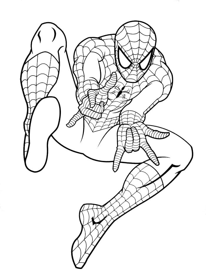 Spiderman Zdarma Vymalovatelné Obrázek omalovánka