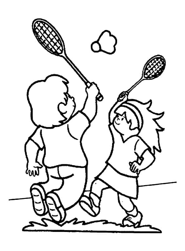 Sport Badminton omalovánka