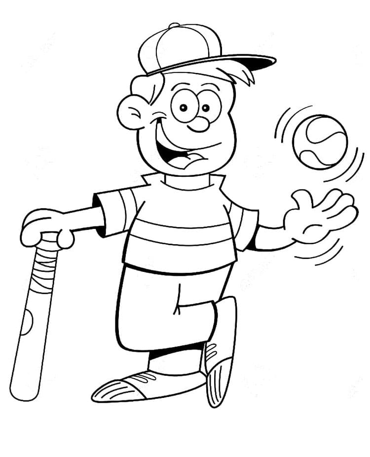 Sport Basebal omalovánka