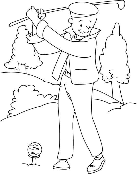 Sport Golf omalovánka