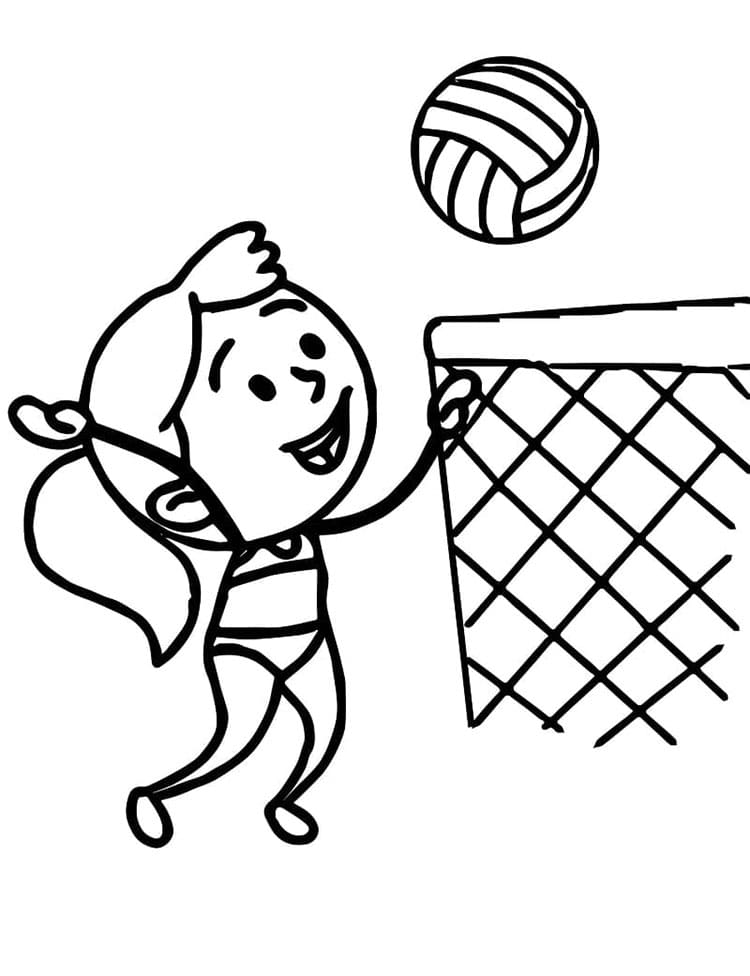 Sport Volejbal omalovánka