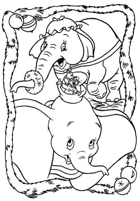 Šťastný Dumbo omalovánka