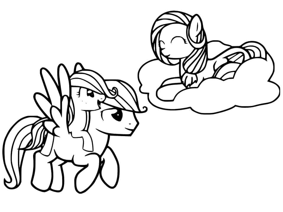 Šťastný Můj malý Pony omalovánka