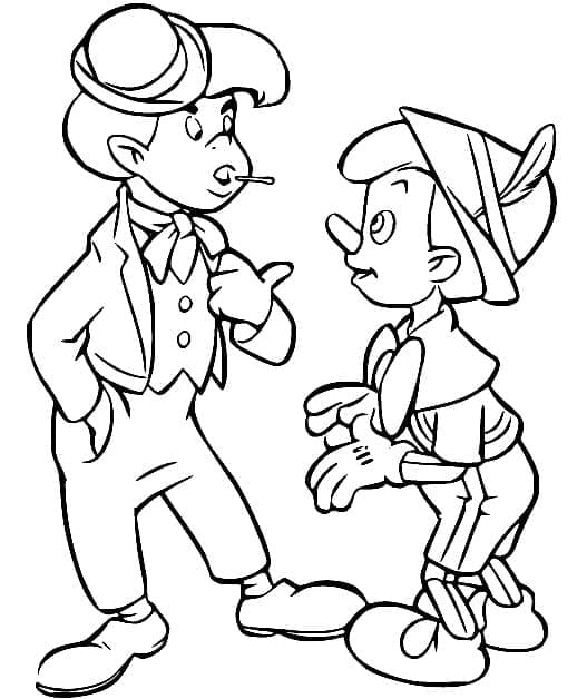 Šťastný Pinocchio omalovánka