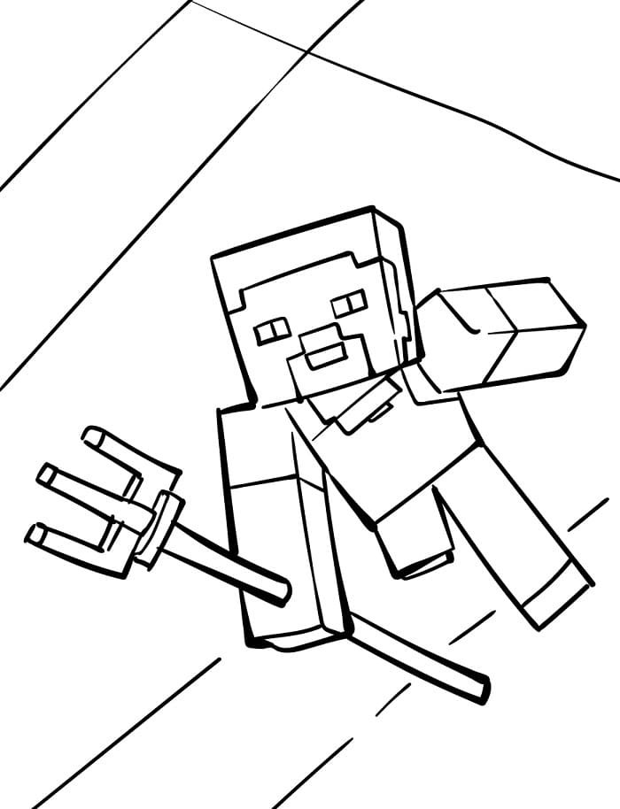 Steve Minecraft omalovánka