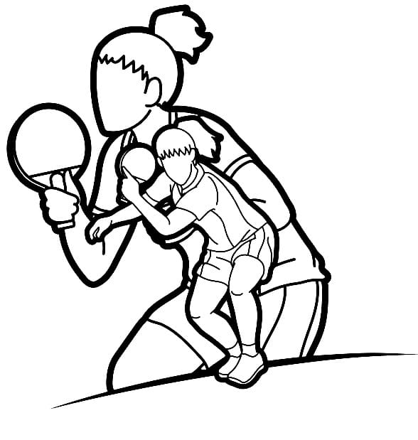 Stolní Tenis (16) omalovánka