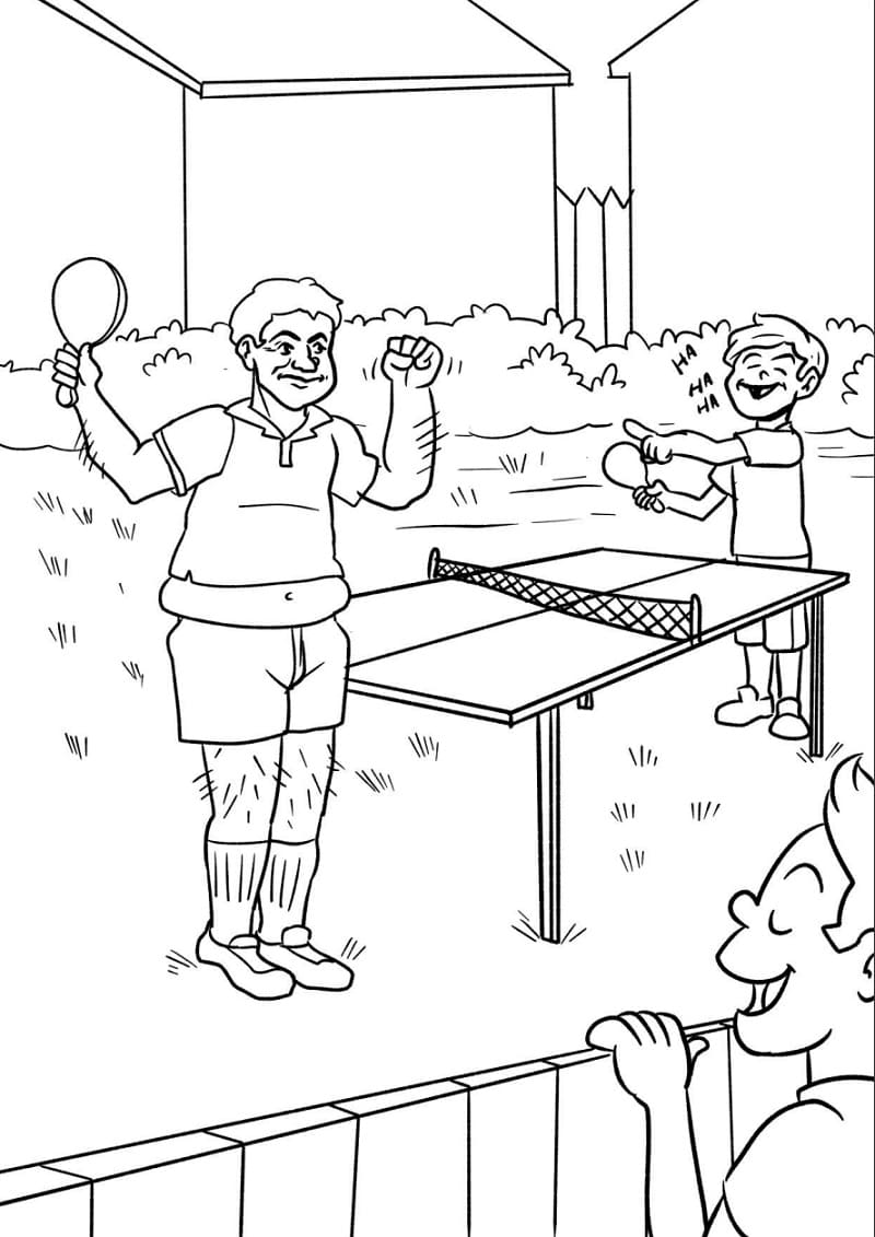 Stolní Tenis (31) omalovánka