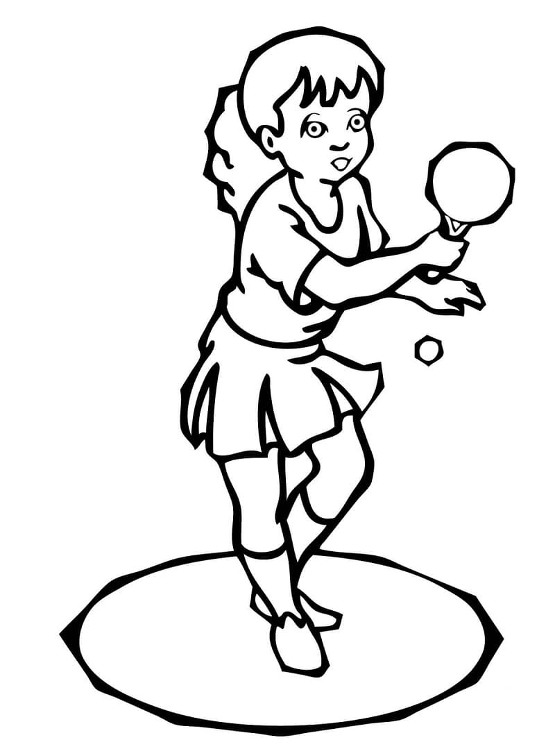 Stolní Tenis (32) omalovánka