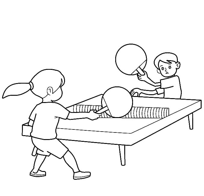 Stolní Tenis (4) omalovánka