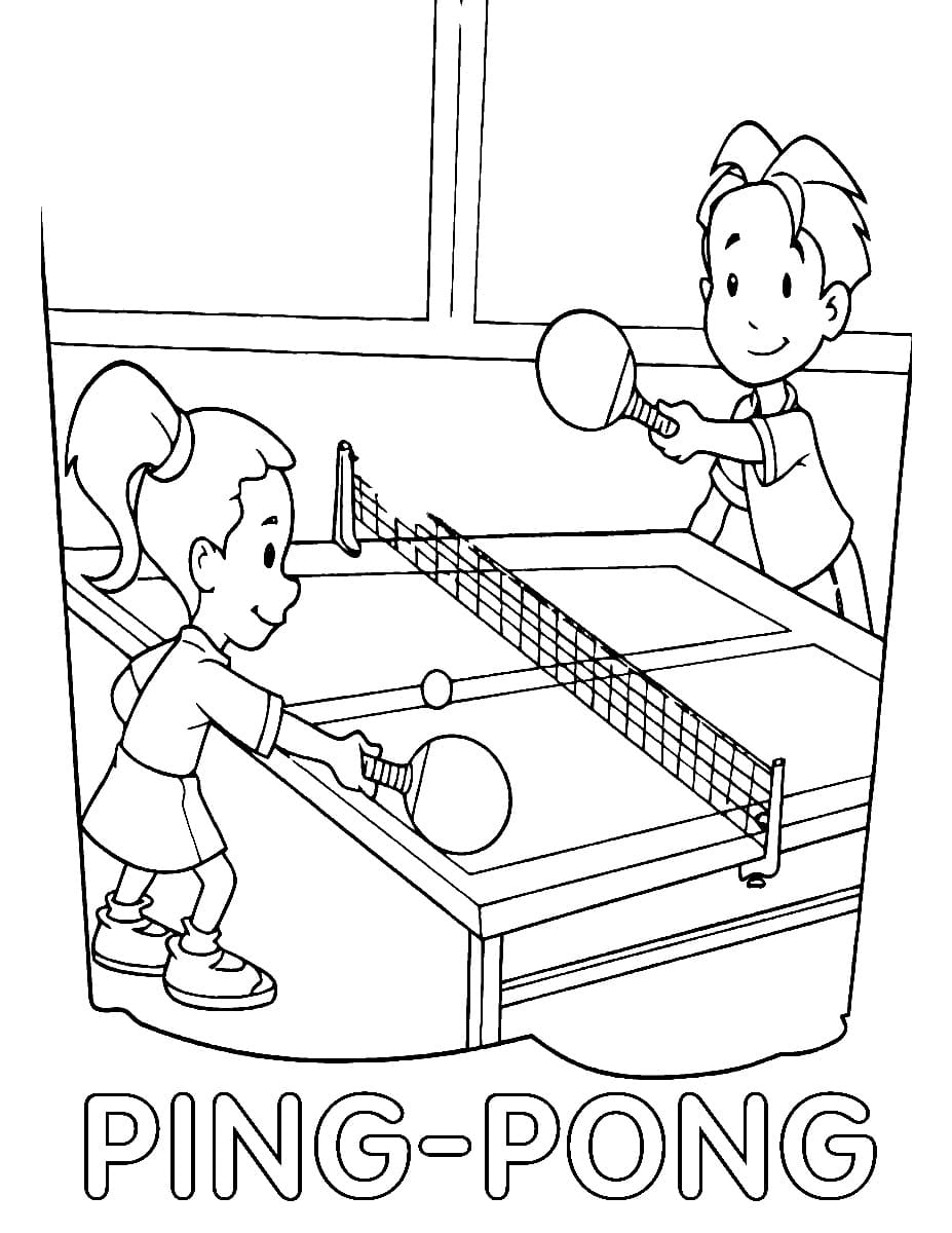 Stolní Tenis (40) omalovánka