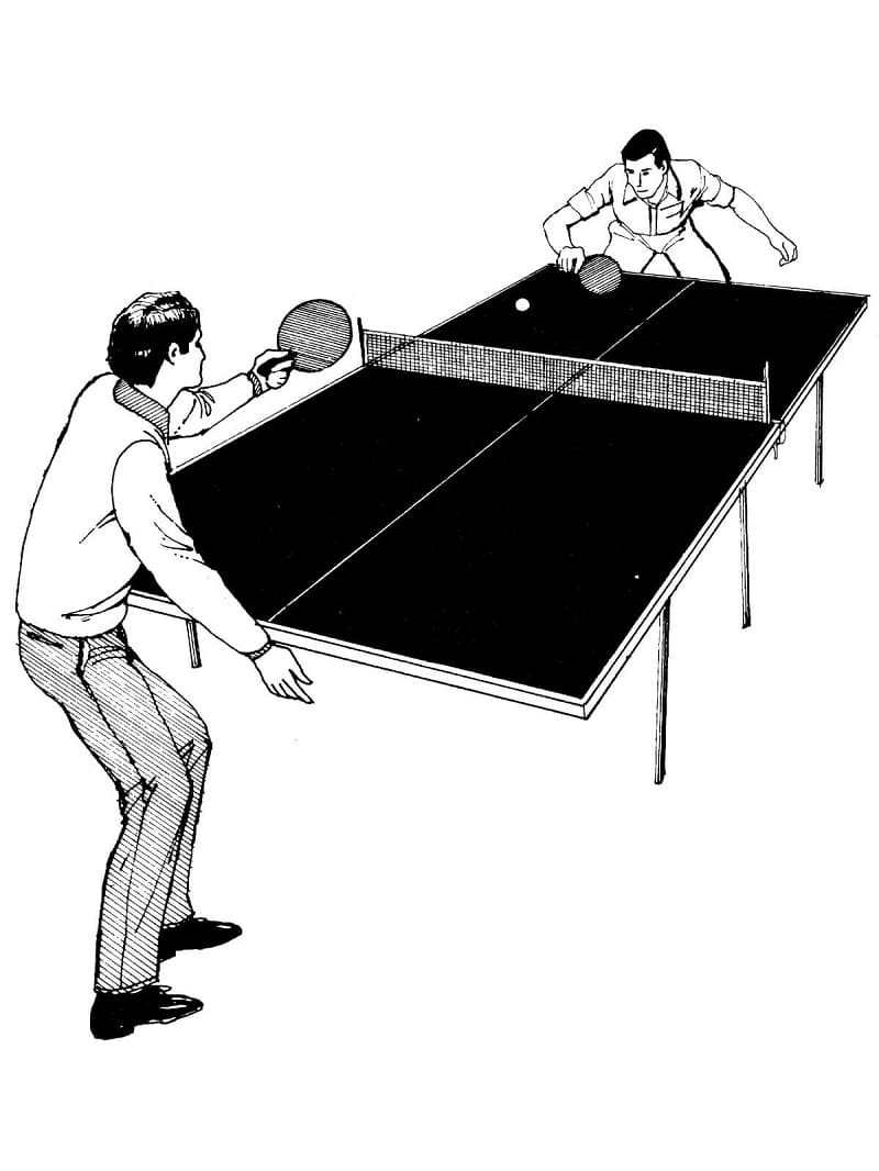 Stolní Tenis (41) omalovánka