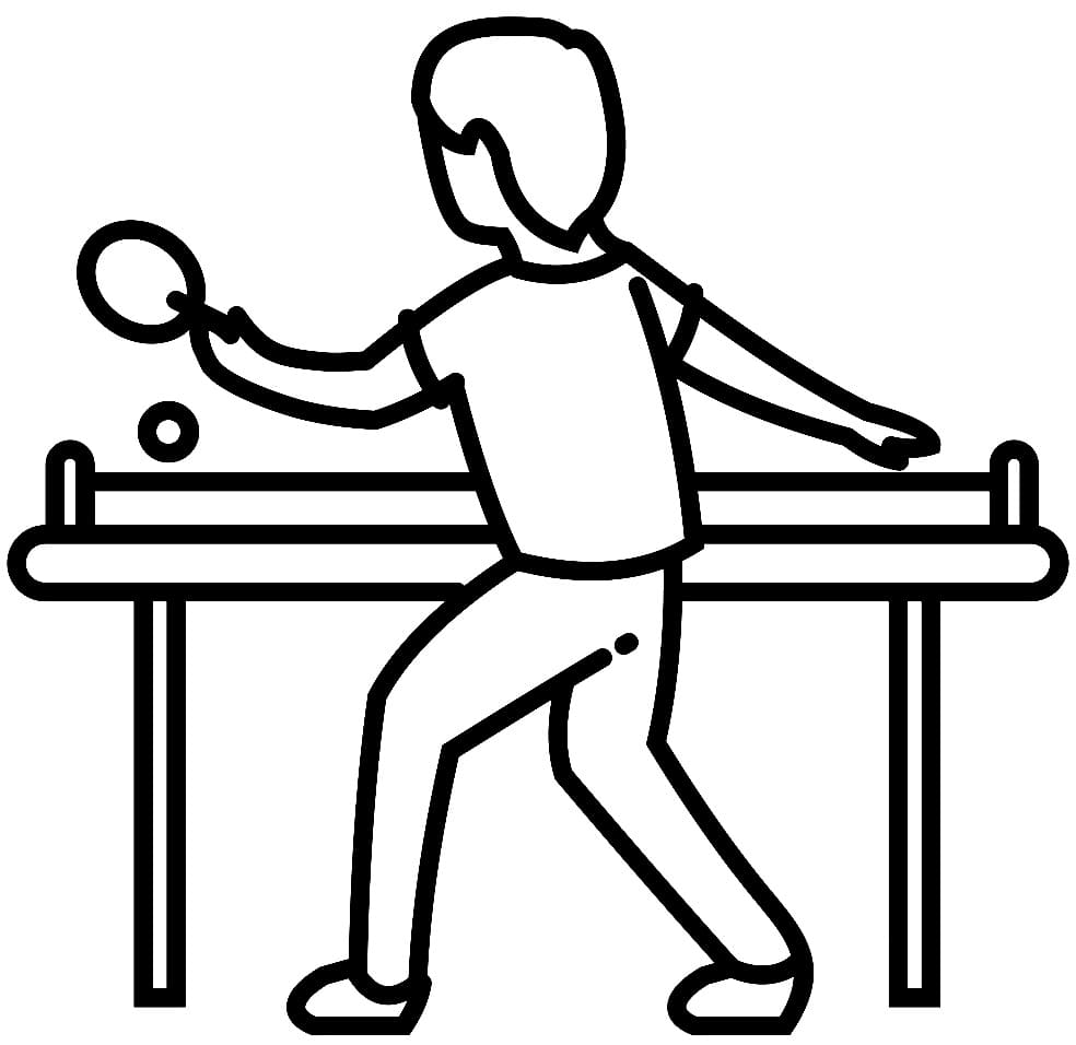 Stolní Tenis (9) omalovánka