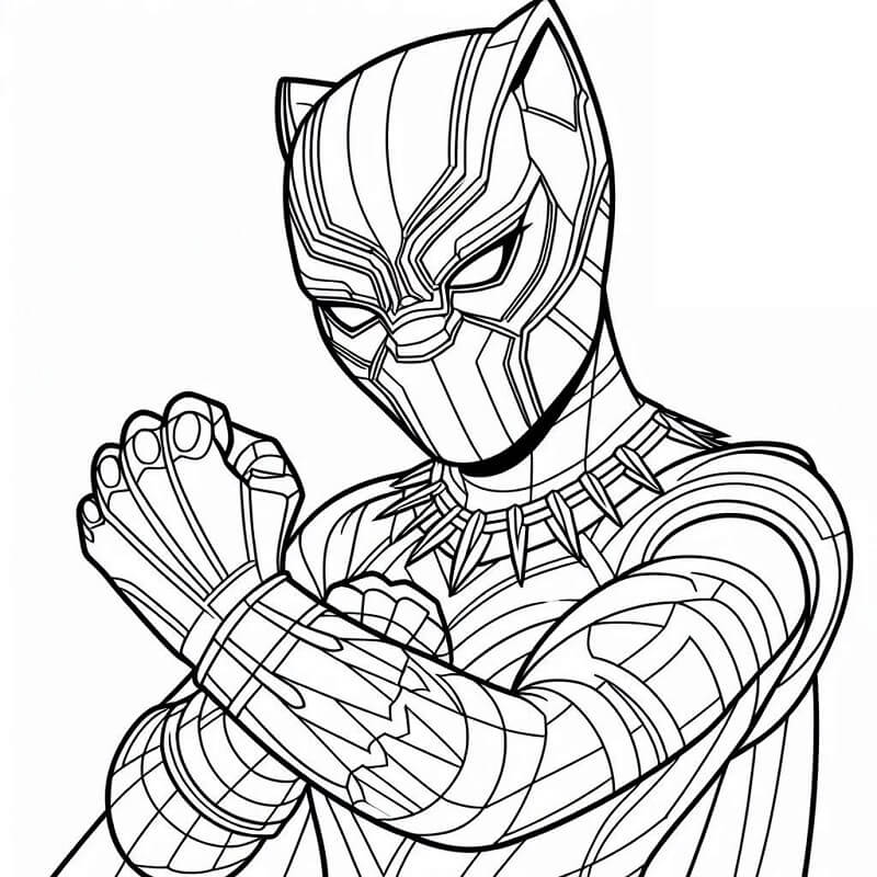 Superhrdina Black Panther omalovánka
