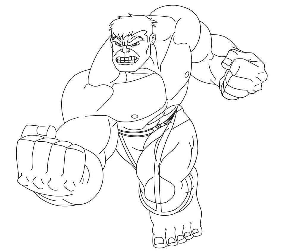Superhrdina Hulk Marvel omalovánka