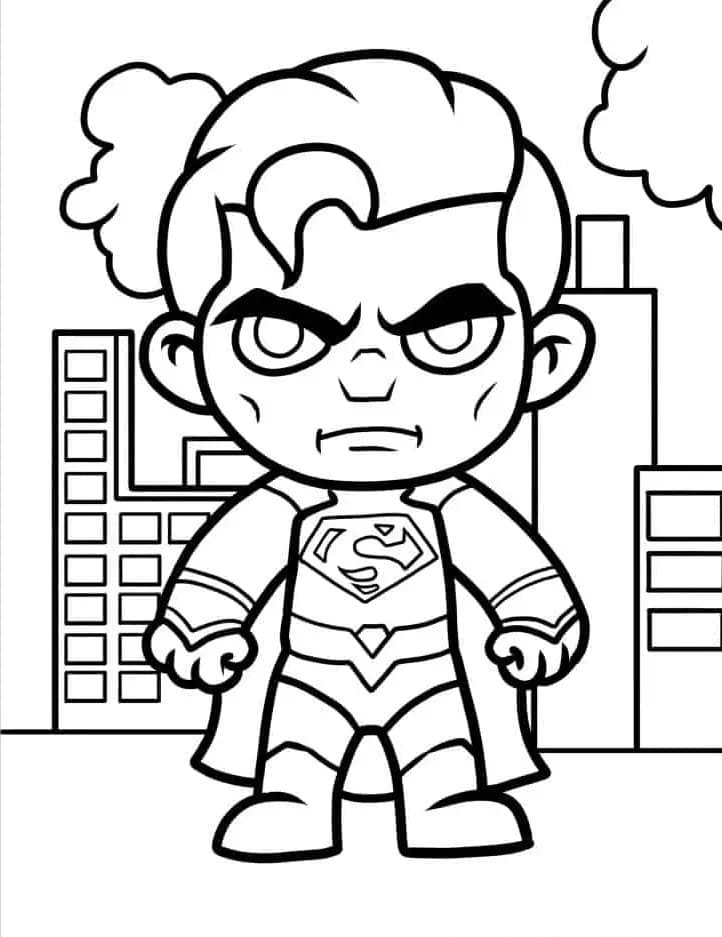 Superhrdina Superman omalovánka