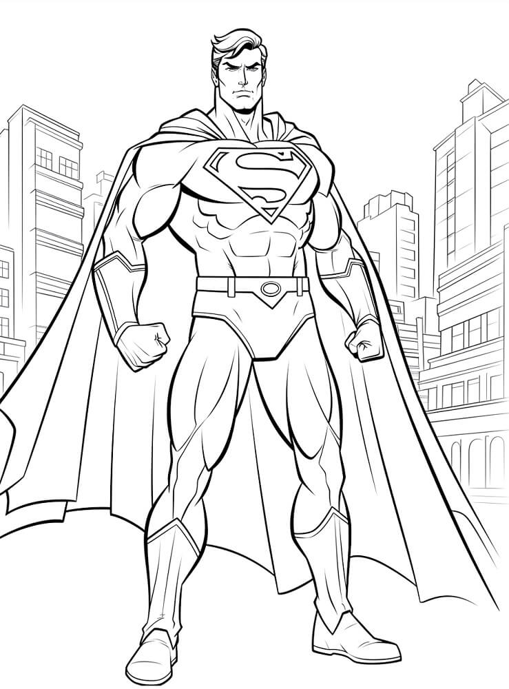 Superman 1 omalovánka
