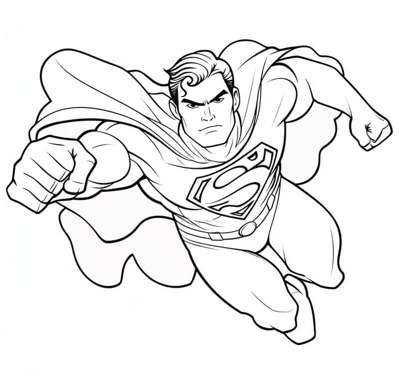 Superman Tisknutelný Zdarma omalovánka