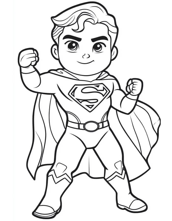 Superman pro 4leté Děti omalovánka