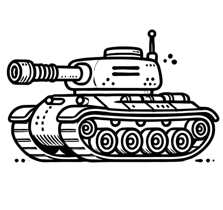 Tank Zdarama omalovánka