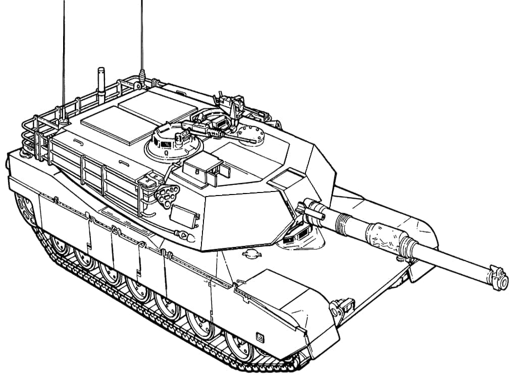 Tank k Vymalování omalovánka