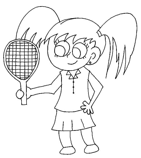 Tenis (1) omalovánka