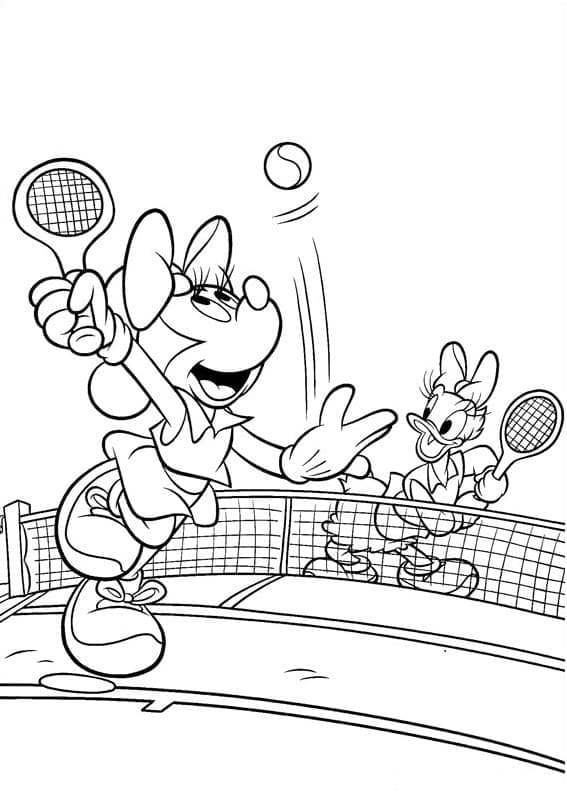 Tenis (4) omalovánka