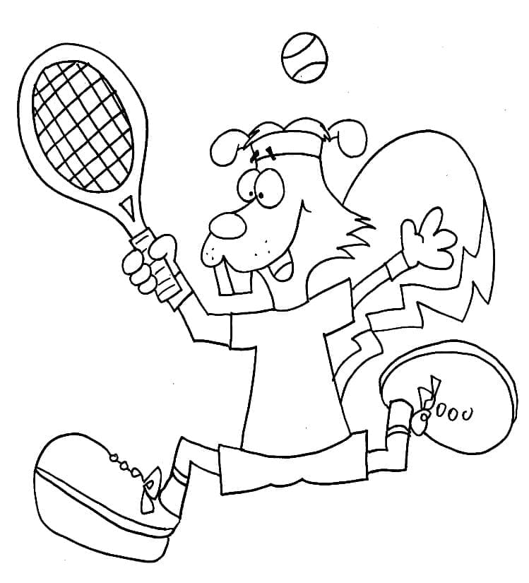 Tenis Obrázek omalovánka