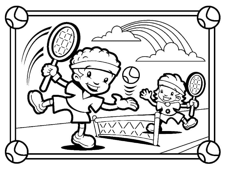 Tenis Tisknutelný omalovánka