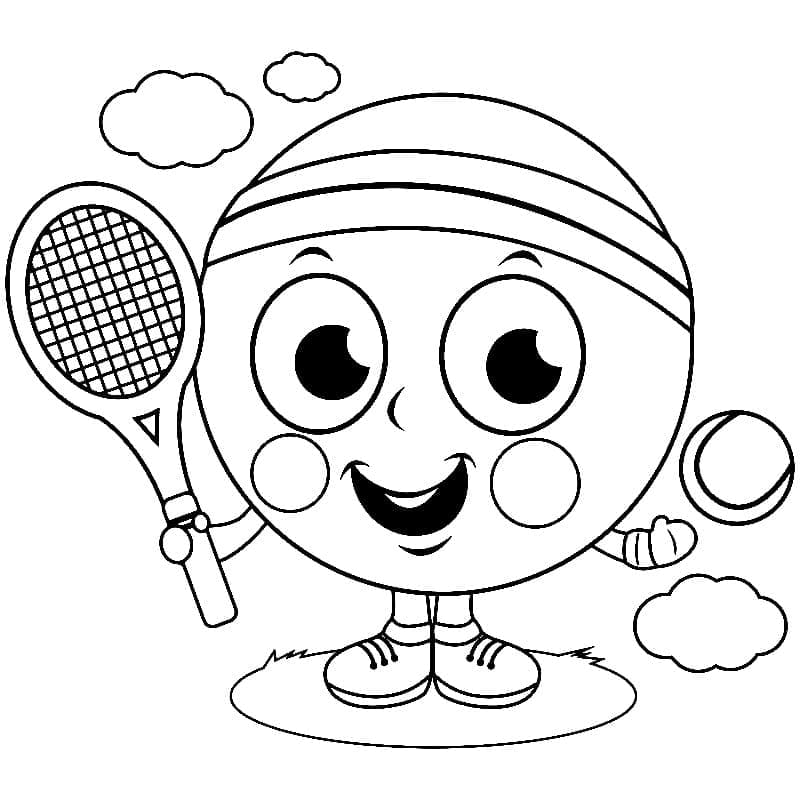 Tenis k Tisku omalovánka