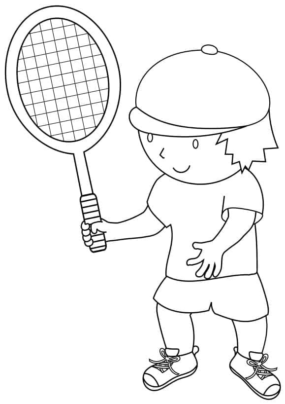 Tenis pro 1leté Děti omalovánka