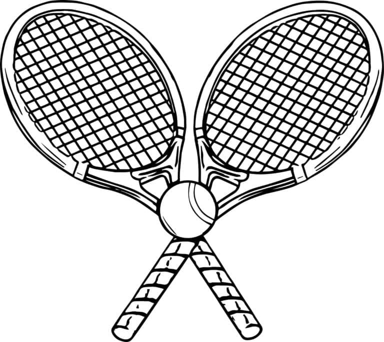 Tenis pro 2leté Děti omalovánka