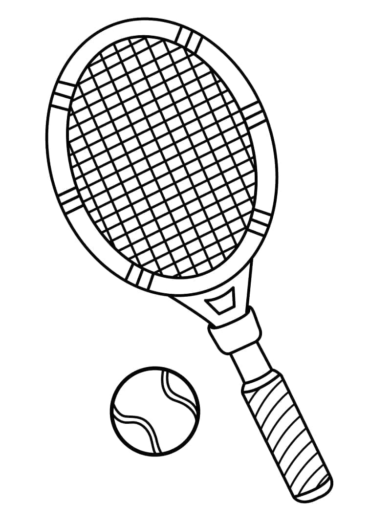 Tenis pro 3leté Děti omalovánka