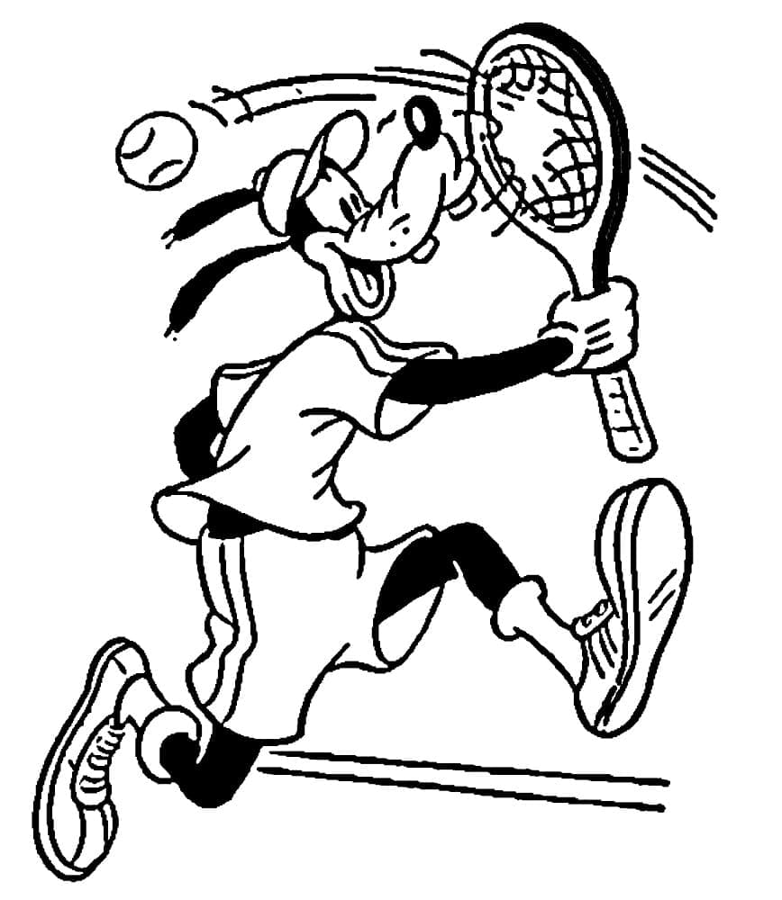 Tenis pro 6leté Děti omalovánka
