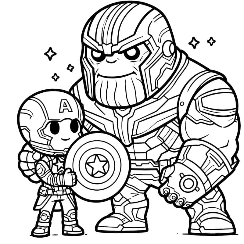 Thanos Avengers omalovánka
