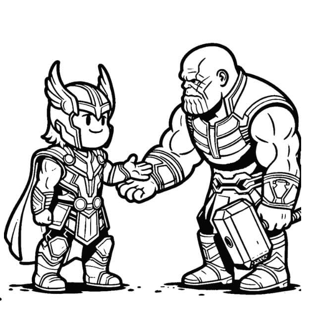 Thanos Tisknutelný omalovánka