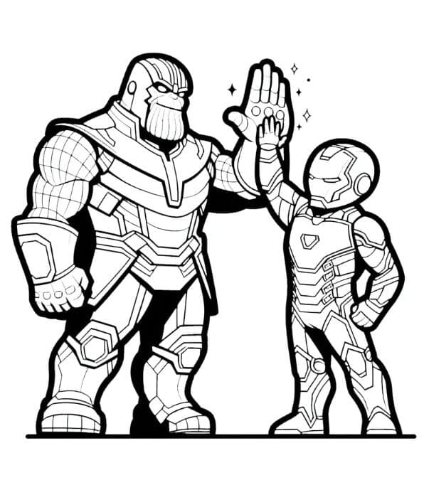 Thanos Zdarma Tisknutelný omalovánka