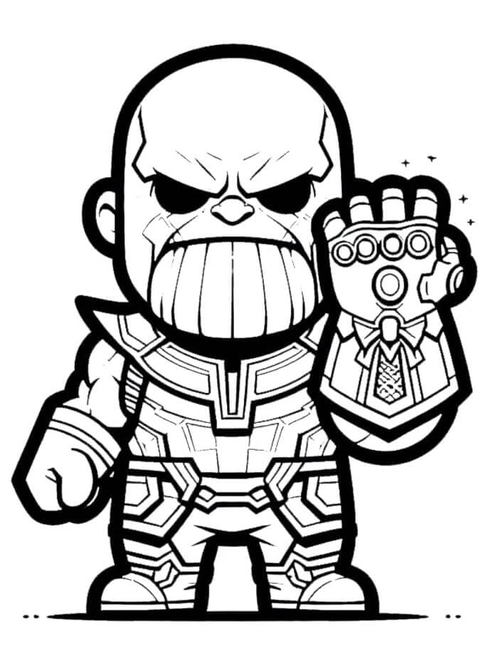 Thanos k Tisku omalovánka