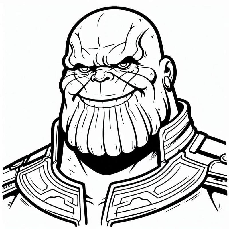 Thanos pro 3leté Děti omalovánka