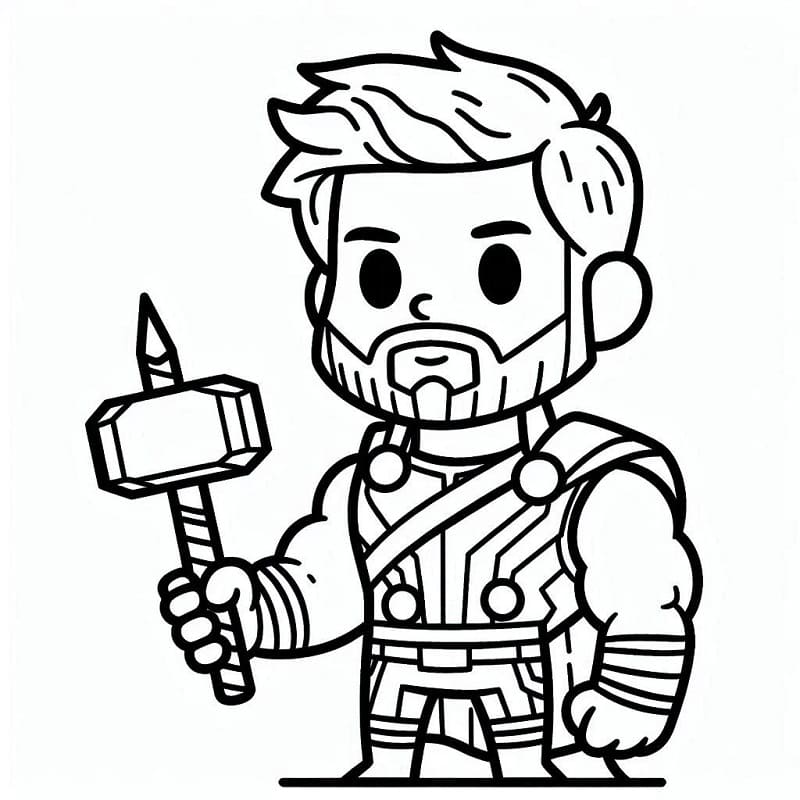Thor Zdarma pro Děti omalovánka