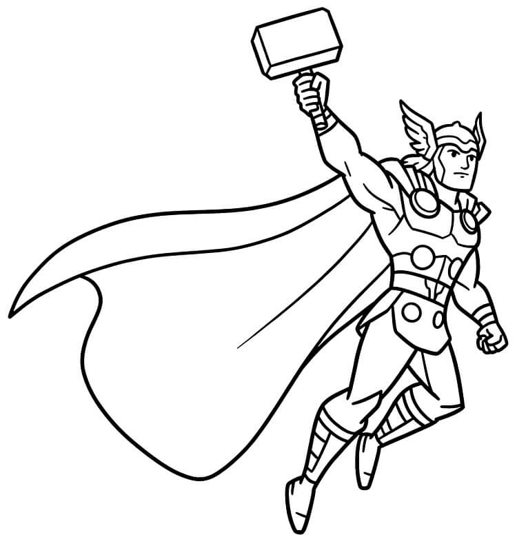 Thor pro Děti omalovánka
