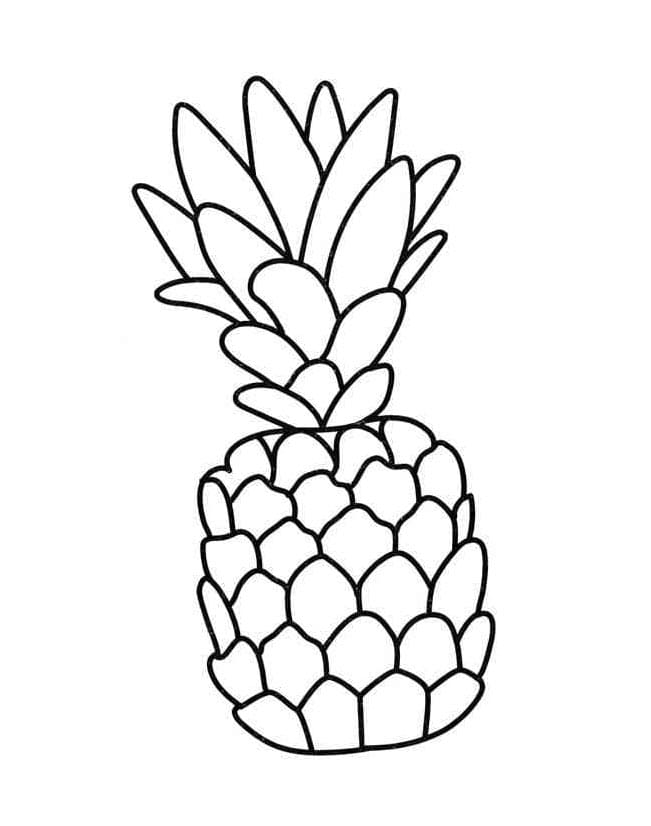 Tisk Ananas omalovánka