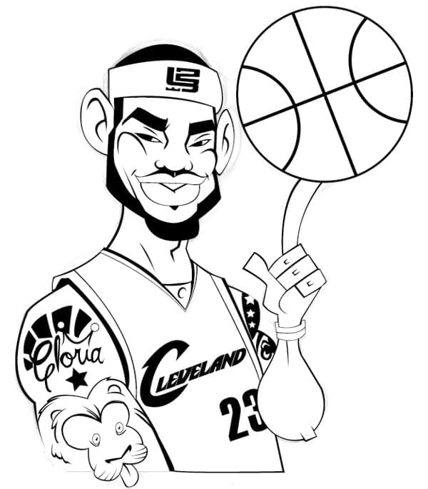 Tisk Basketbal omalovánka