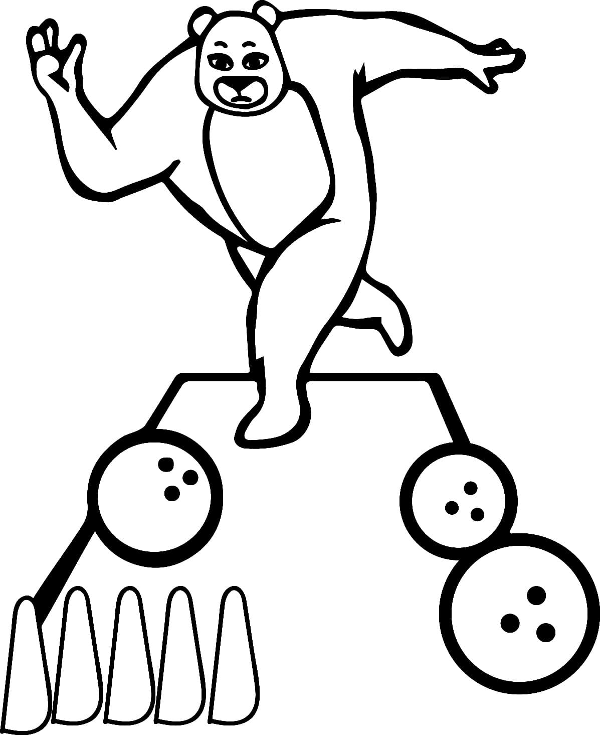 Tisk Bowling omalovánka