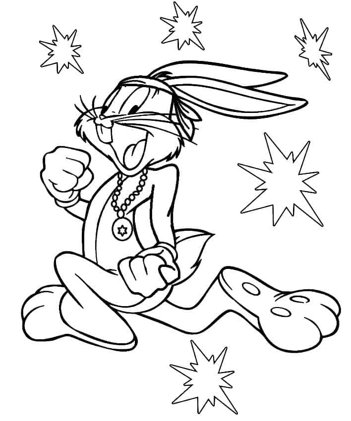 Tisk Bugs Bunny omalovánka