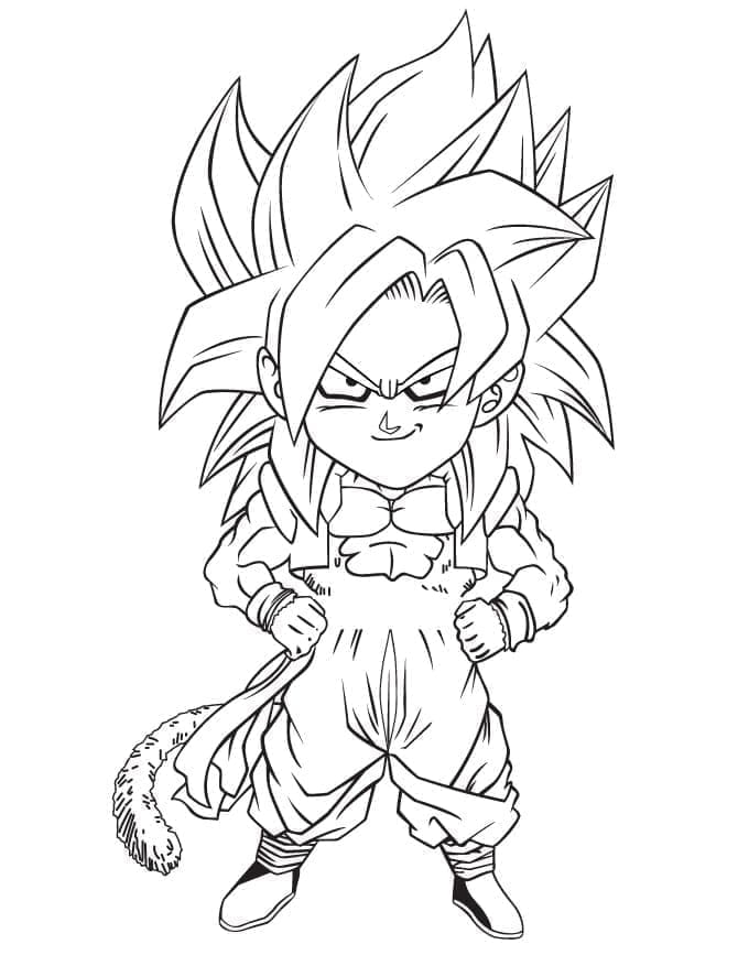 Tisk Dragon Ball Z omalovánka