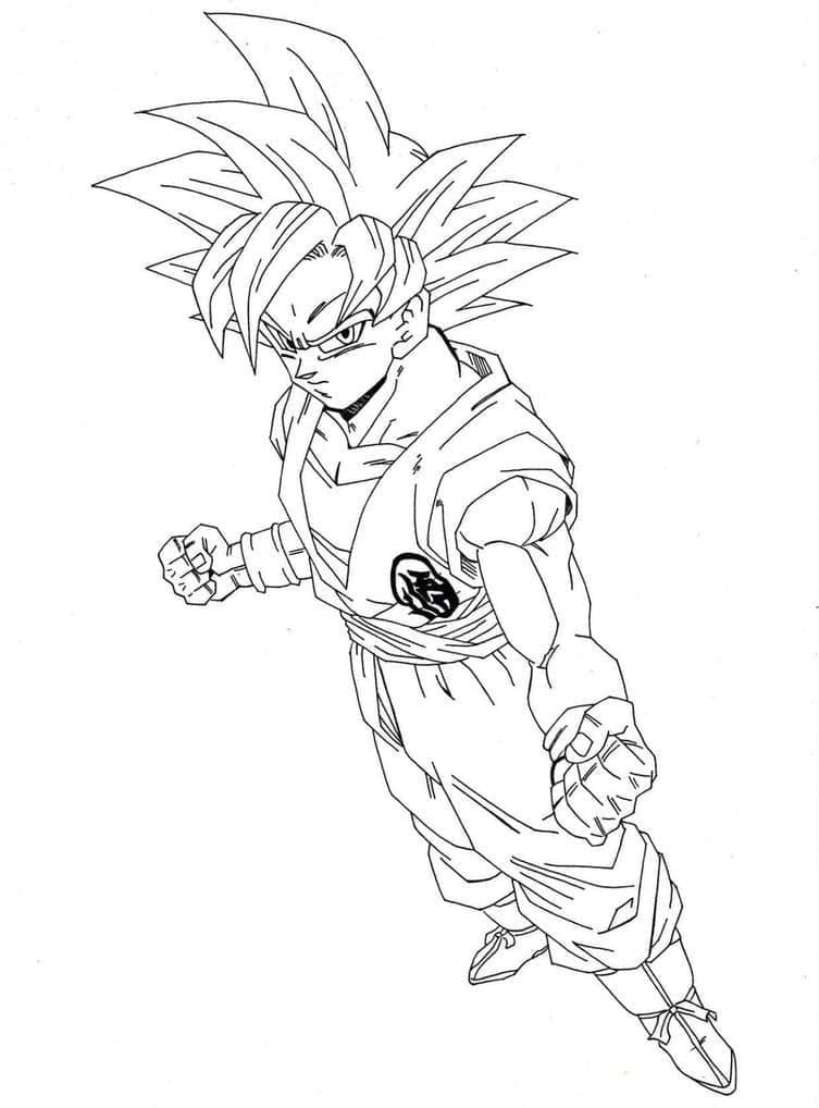 Tisk Goku omalovánka