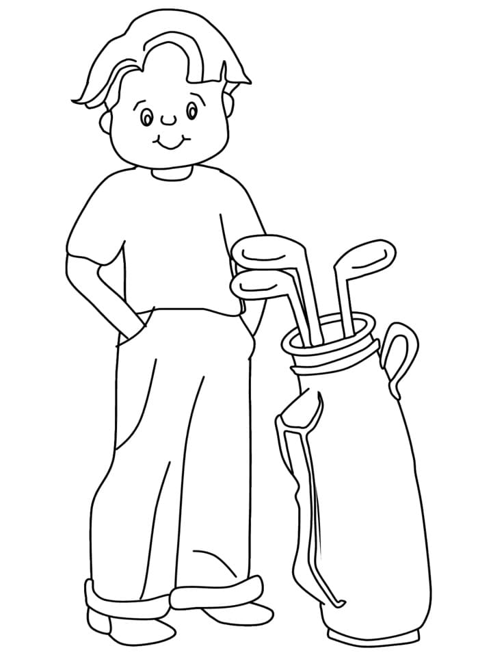 Tisk Golf omalovánka
