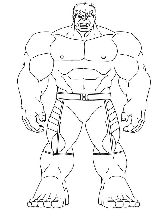 Tisk Hulk omalovánka